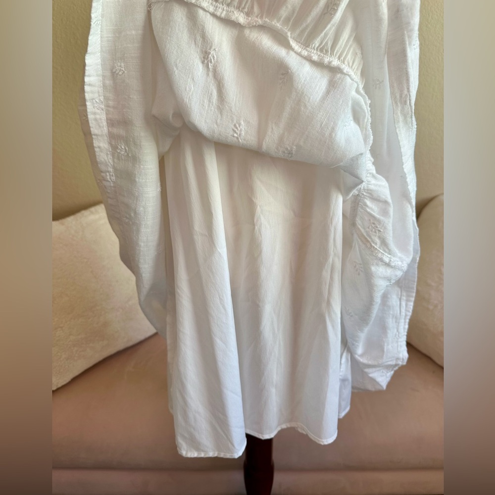 OLD NAVY White Eyelet Embroidered Swing Tiered Mini Dress Women’s S Cottagecore - Picture 6 of 12